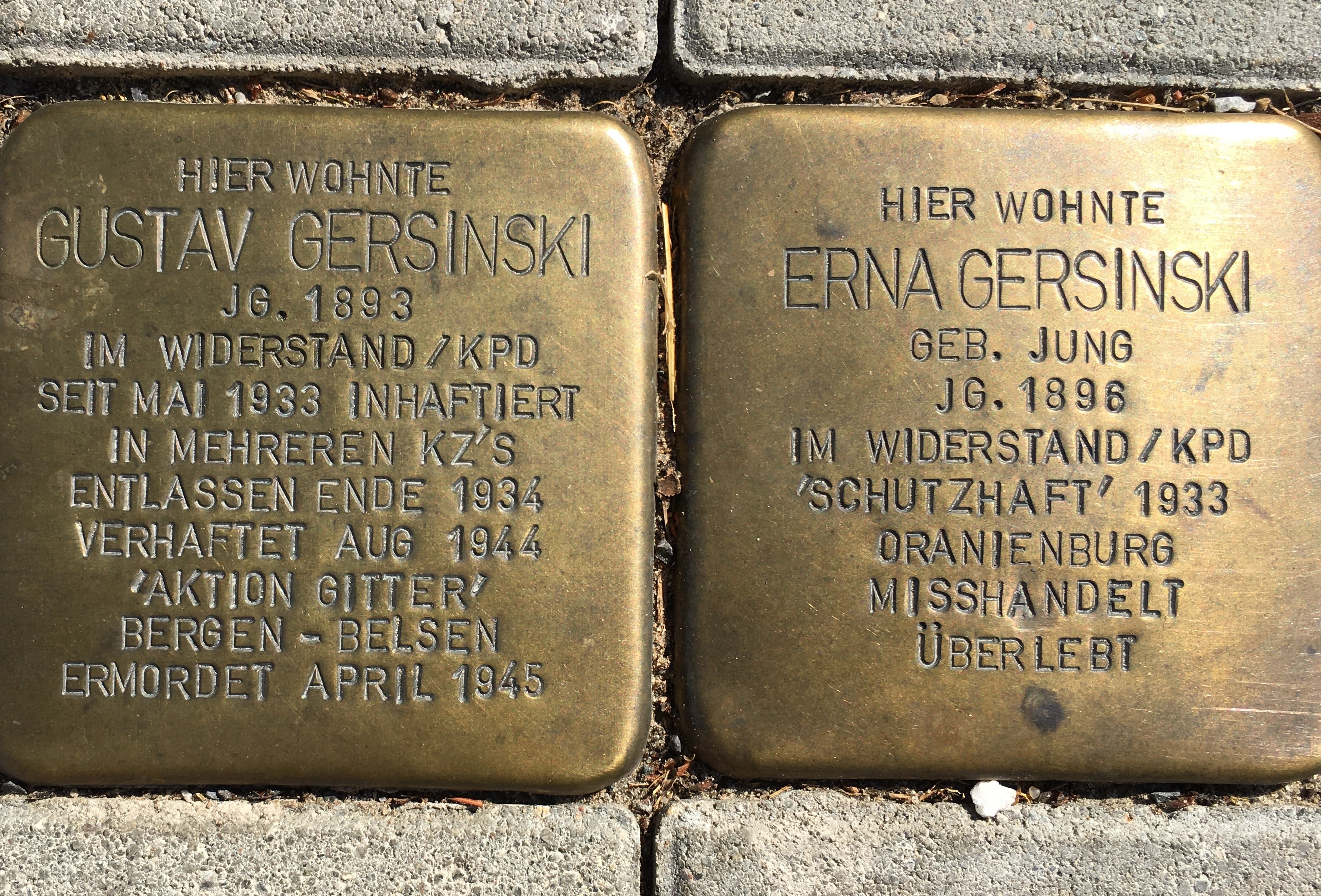 Stolpersteine Velten